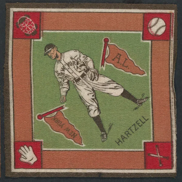 Roy Hartzell, New York, American League from Baseball Players Felt Blanket series (B18) — Unknown