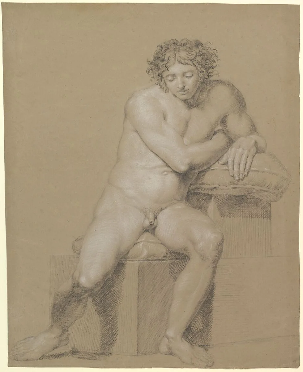 Study of a Seated Male Nude — Philipp Otto Runge