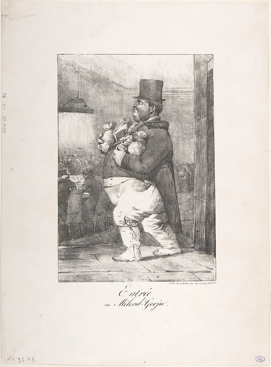 Entry, or Lord Fat Cheeks (Entrée, ou Milord-Gorju) — Nicolas-Toussaint Charlet|Charles Motte