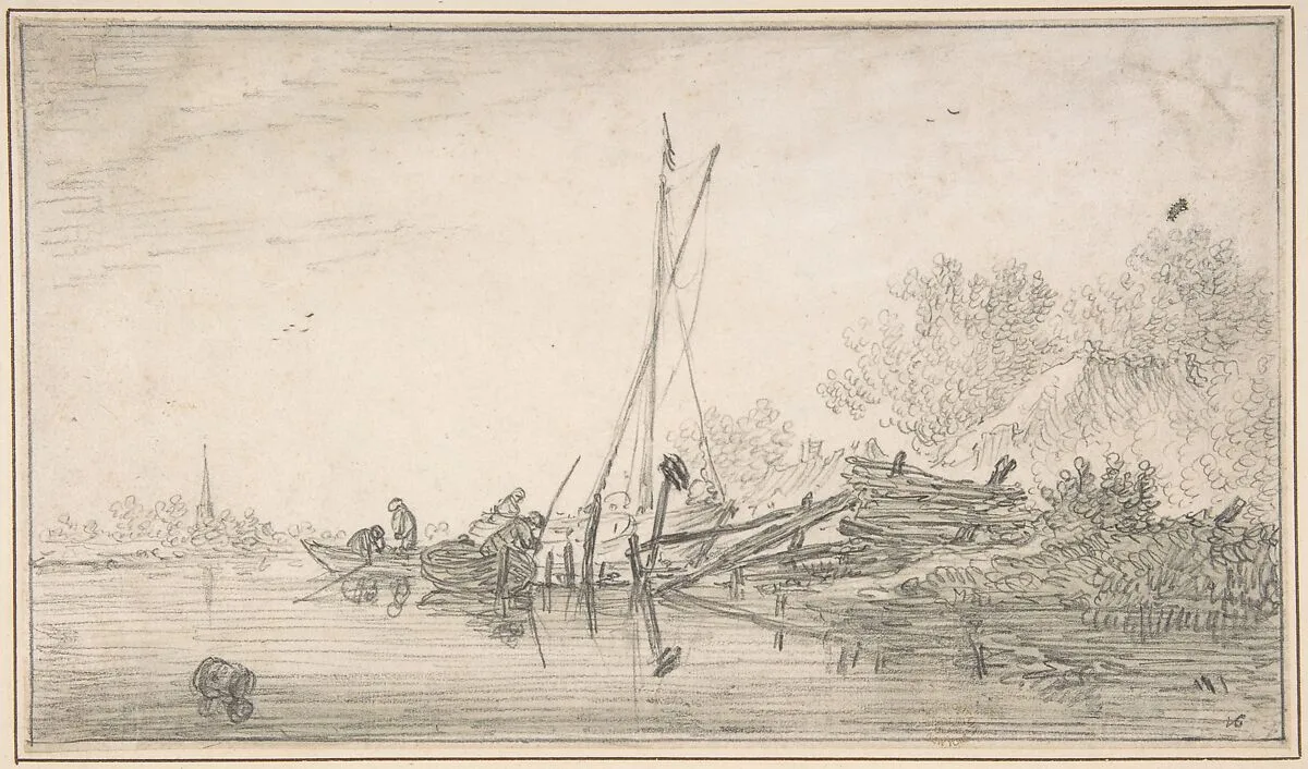 River Scene — Jan van Goyen