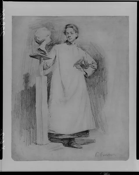 Sculptor at Work on a Bust — Clifford Carleton