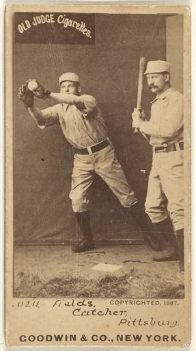 John Joseph "Jocko" Fields, Catcher, Pittsburgh, from the Old Judge series (N172) for Old Judge Cigarettes