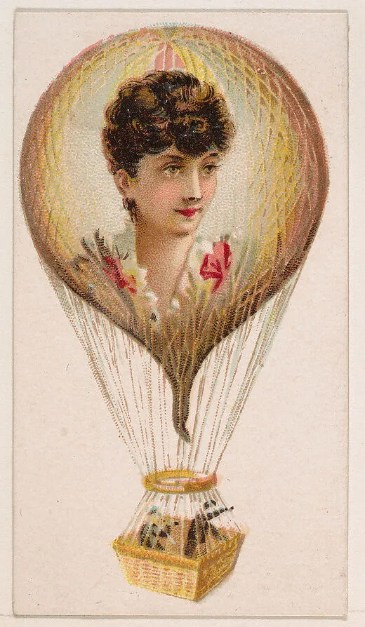 Hot air balloon, from the Novelties series (N228, Type 5) issued by Kinney Bros. — Kinney Brothers Tobacco Company