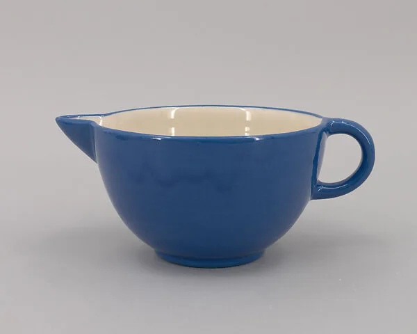 Lamelle Delphinium Blue Cream Pitcher — Ilonka Karasz|Buffalo Pottery (Buffalo, New York)
