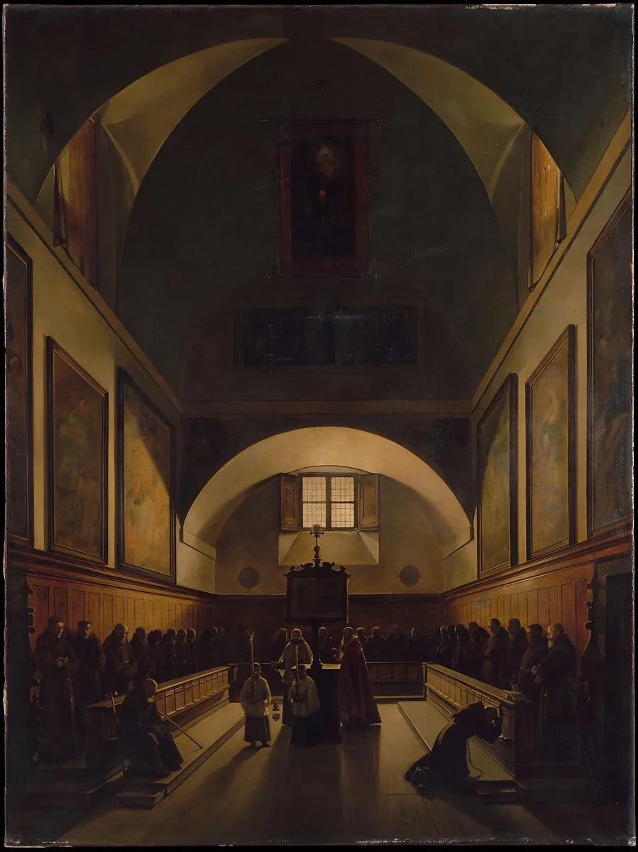 The Choir of the Capuchin Church in Rome — François Marius Granet
