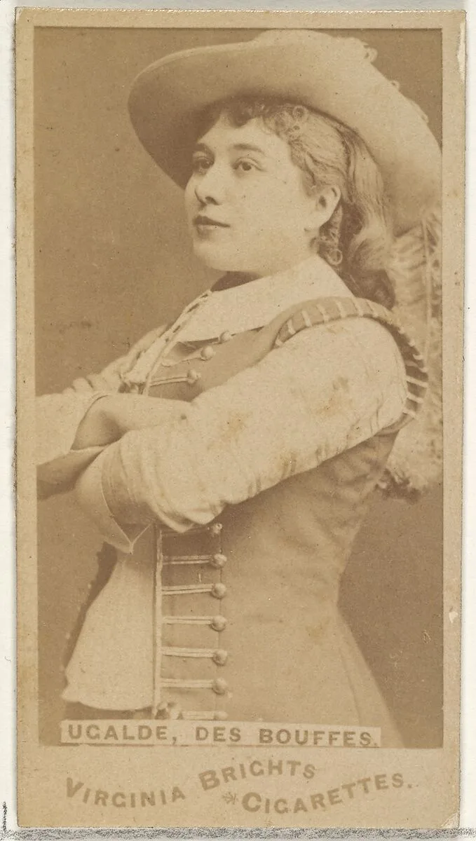 Ugalde, Des Bouffes, from the Actors and Actresses series (N45, Type 1) for Virginia Brights Cigarettes — Allen & Ginter