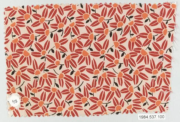 Textile sample, from the ¦Franko Prints¦ series — Frank Silk Mills, Inc.|Joseph Urban