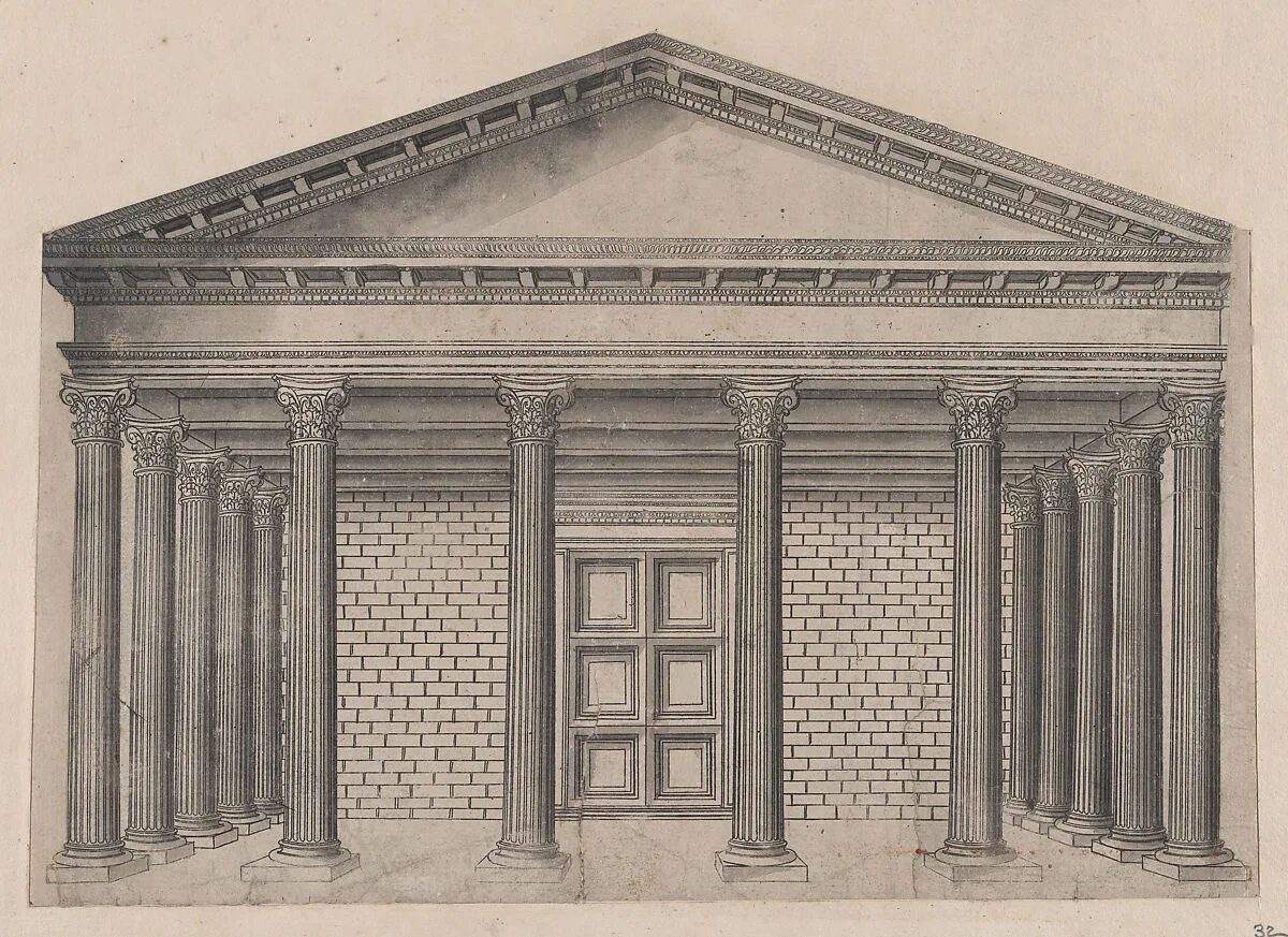 Speculum Romanae Magnificentiae: Maison antique a Nymmes — Anonymous