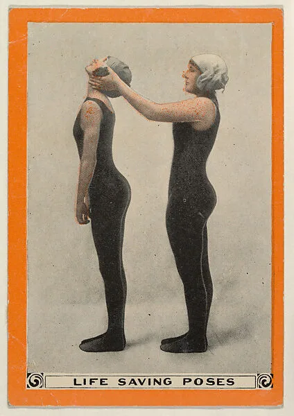 Life Saving Poses, No. 97, Methods of Rescue, from the Champion Women Swimmers series (T221), issued by Pan Handle Scrap — Pan Handle Scrap Company