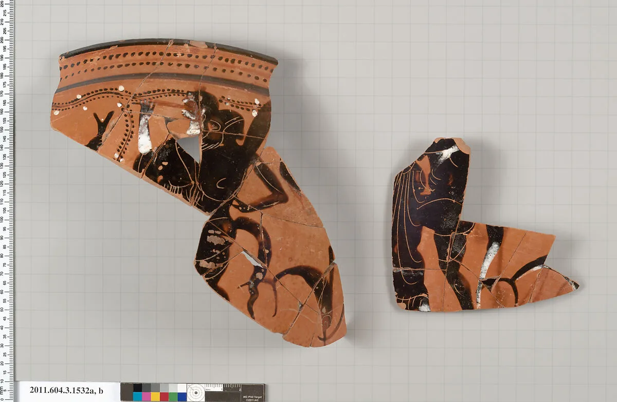 Terracotta fragments of a skyphos (deep drinking cup) — Unknown