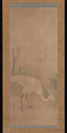 俵屋宗達筆 白鷺図|White Heron