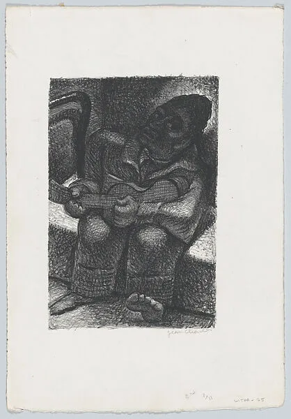 A seated guitarist — Jean Charlot|George C. Miller
