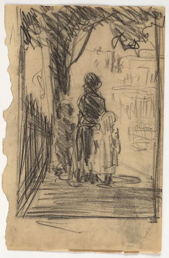 Three Figures Walking