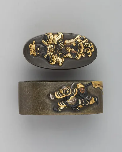Sword-Hilt Collar and Pommel (Fuchigashira)