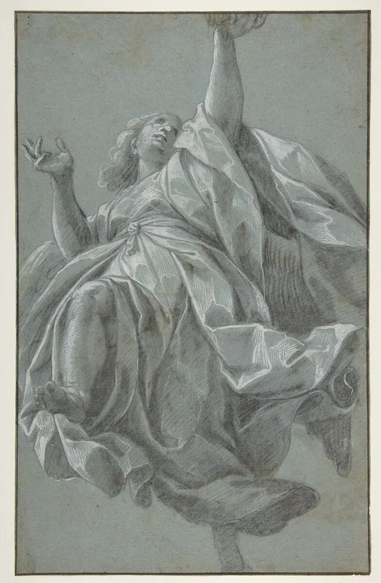 Flying Angel with Arms Upraised — Giovanni Mauro della Rovere