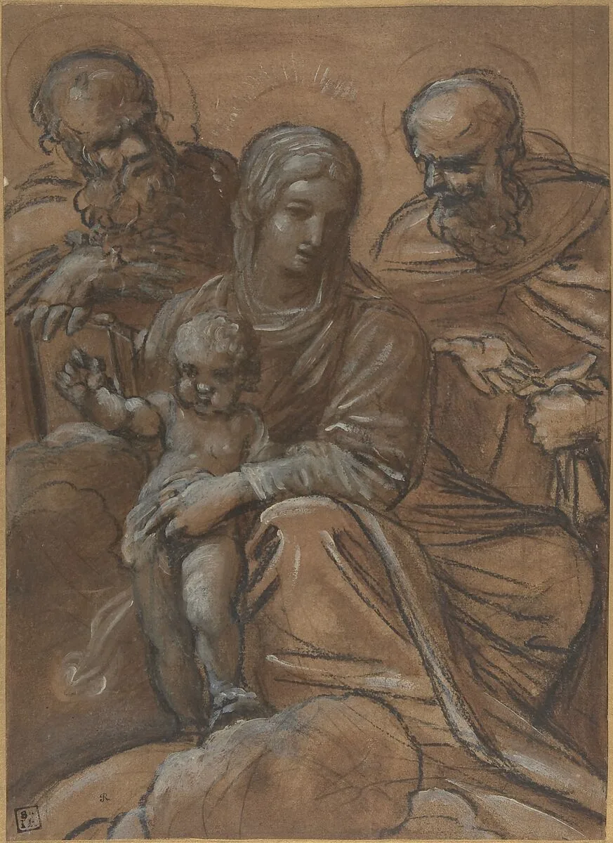 The Virgin and Child with Two Male Saints — Giacomo Cavedone