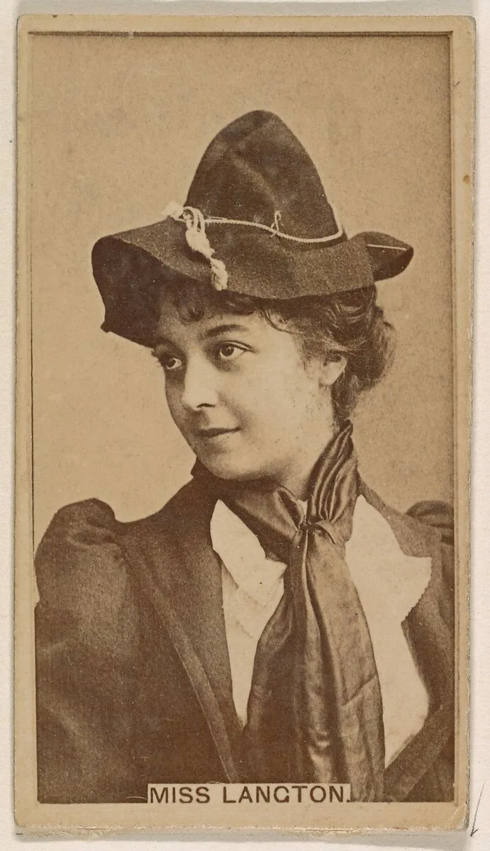 Miss Langton, from the Actresses series (N245) issued by Kinney Brothers to promote Sweet Caporal Cigarettes — Kinney Brothers Tobacco Company