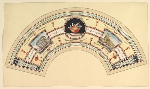 Fan Design with the Pantheon and the Colosseum