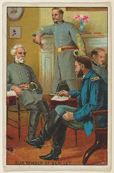 Surrender of General Lee, from the "Historical Events" series (T70), issued with Just Suits Cut Plug Tobacco — Unknown