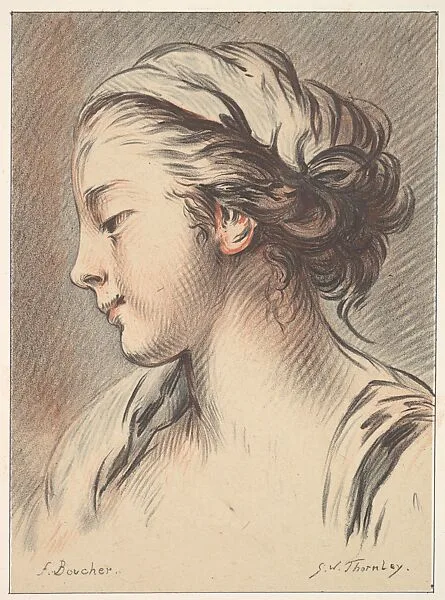 Head of a Girl Facing Towards the Left — George William Thornley|François Boucher