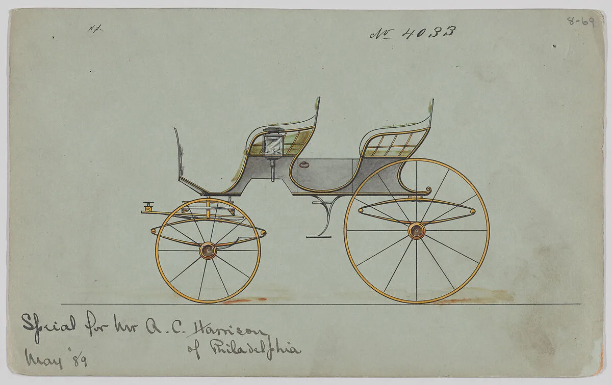 Design for 4 seat Phaeton, no top, no. 4033 — Brewster & Co.|Herman Stahmer