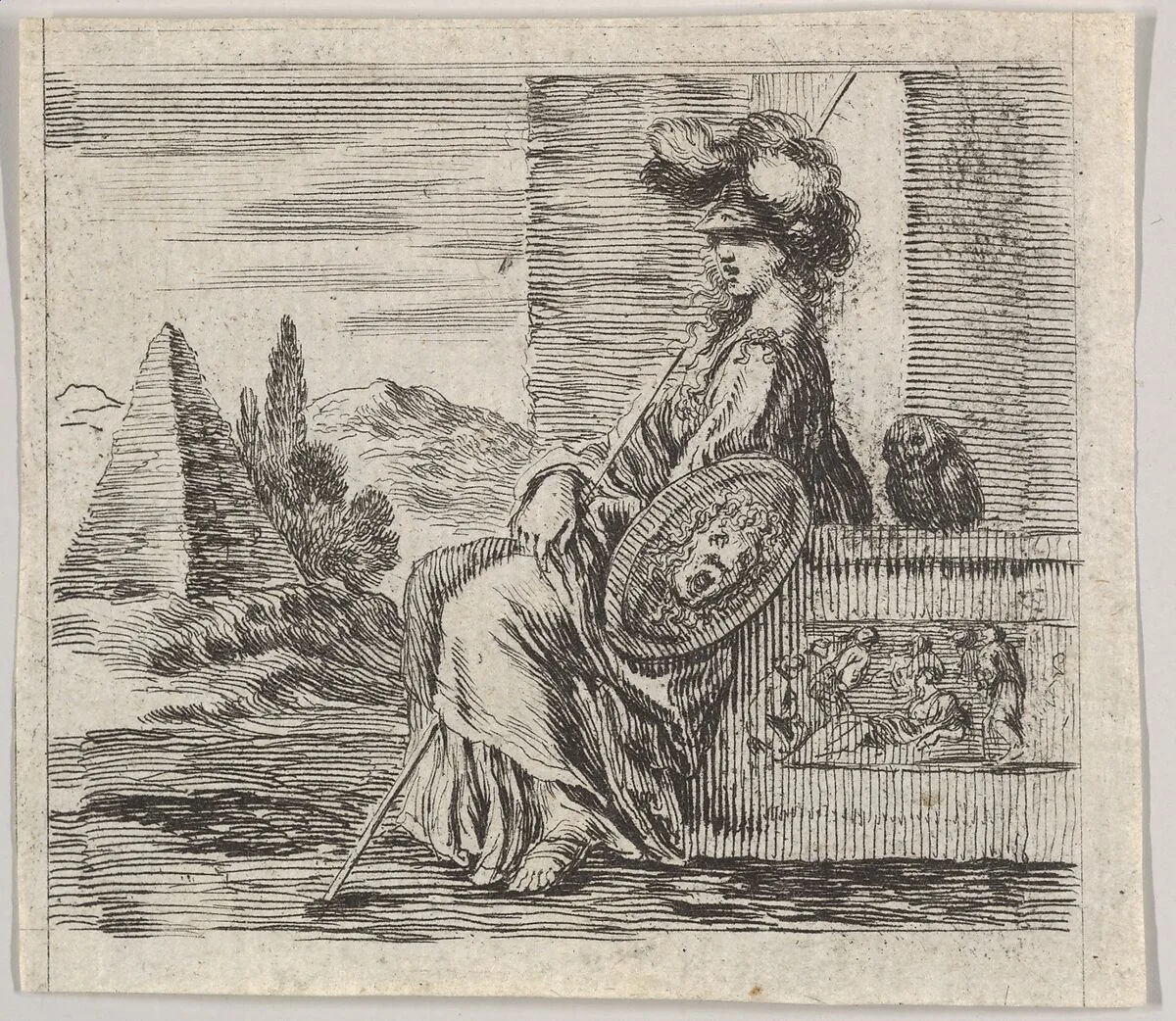 Pallas, from 'Game of Mythology' (Jeu de la Mythologie) — Stefano della Bella