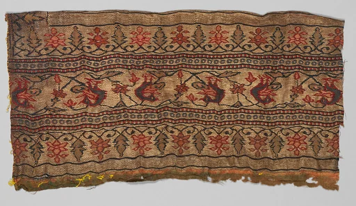 Four Chandanri Sari Border Fragments