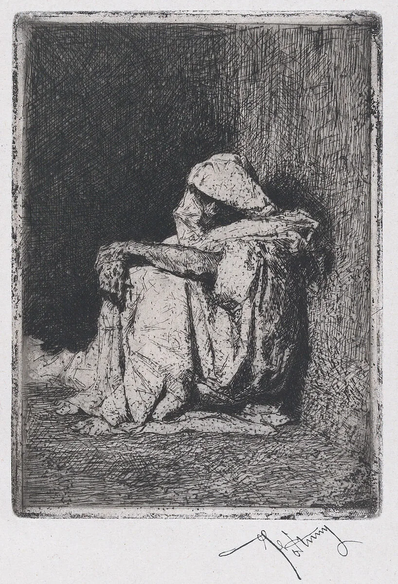 A Moroccan man seated on the ground — Mariano Fortuny, 1838–1874