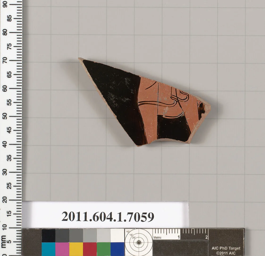 Terracotta fragment of a kylix (drinking cup) — Unknown