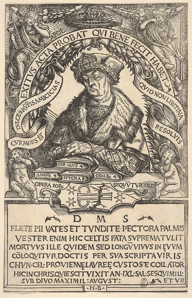 Epitaph of Conrad Celtis — Hans Burgkmair