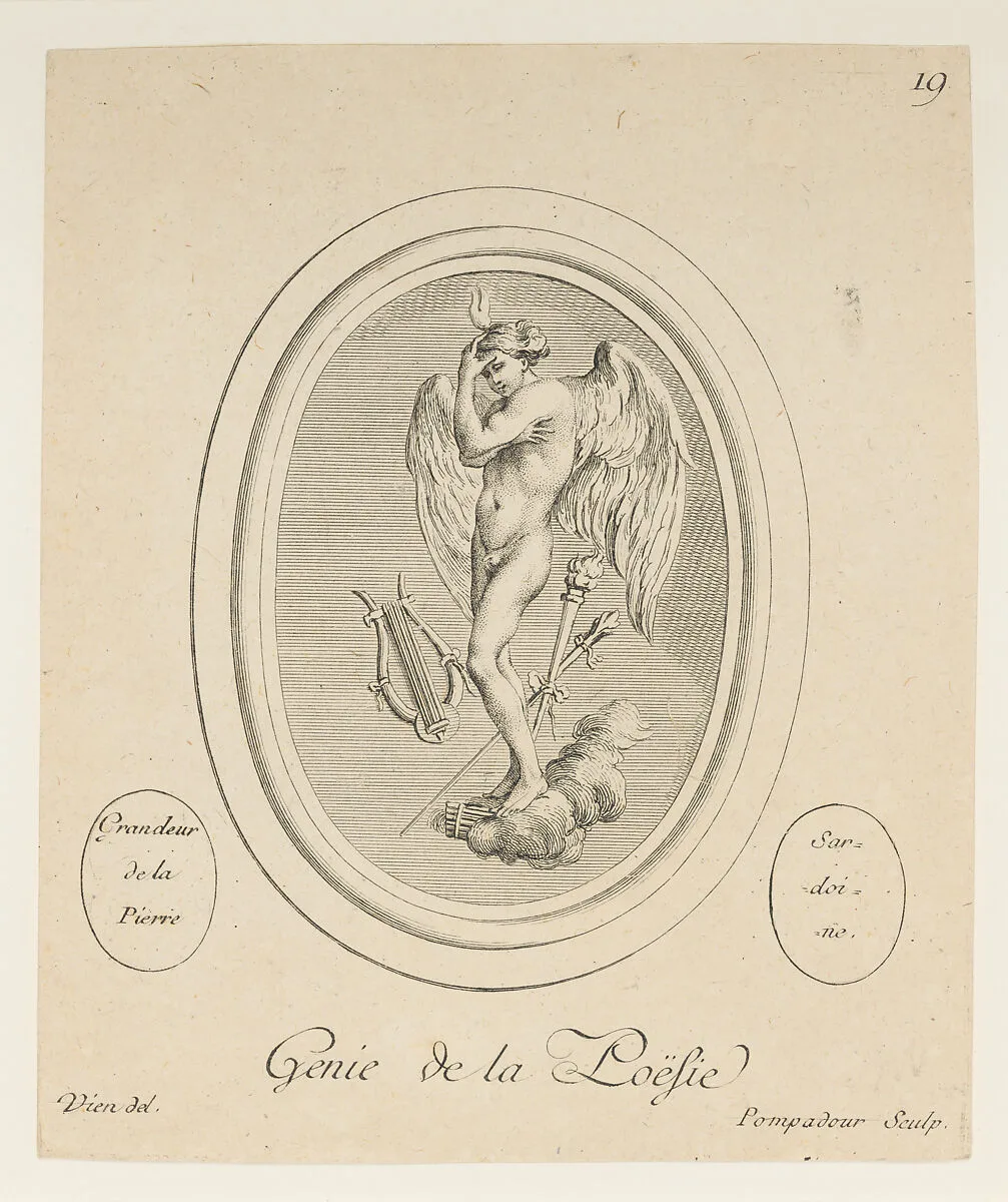 Genie de la Poësie — Madame la Marquise de Pompadour