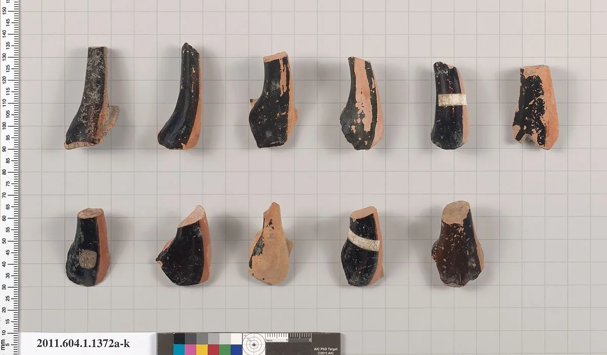 Terracotta fragments of kylikes (drinking cups) — Unknown