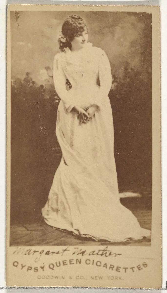 Margaret Mather, from the Actors and Actresses series (N171) for Gypsy Queen Cigarettes — Goodwin & Company