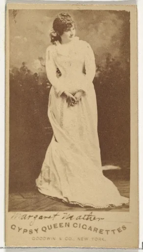 Margaret Mather, from the Actors and Actresses series (N171) for Gypsy Queen Cigarettes