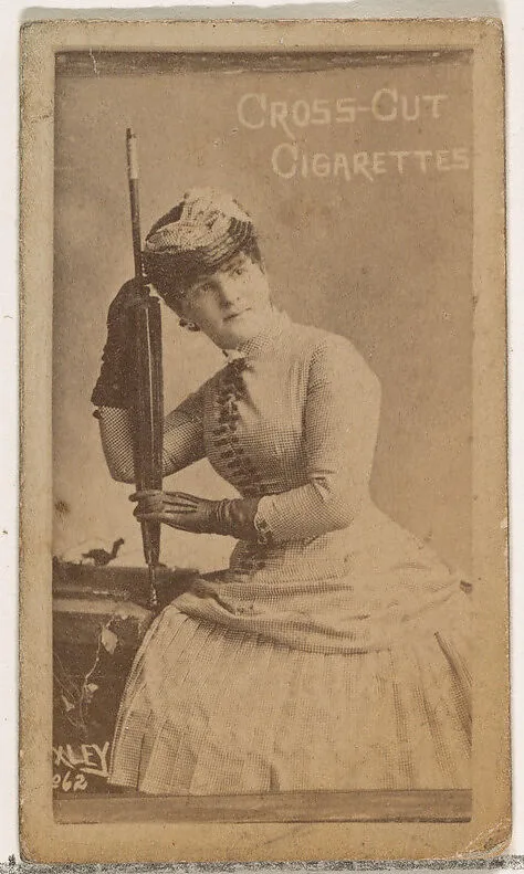 Card Number 262, Annie Pixley, from the Actors and Actresses series (N145-1) issued by Duke Sons & Co. to promote Cross Cut Cigarettes — W. Duke, Sons & Co.