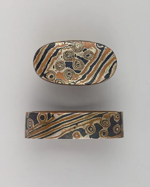Sword-Hilt Collar and Pommel (Fuchigashira) — Unknown