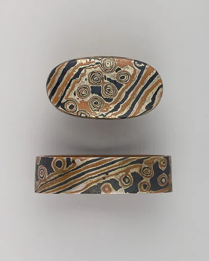 Sword-Hilt Collar and Pommel (Fuchigashira)
