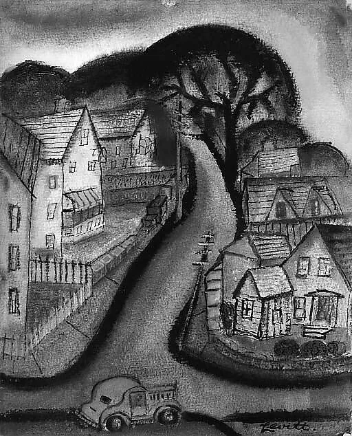 Street in Gloucester — Alfred Levitt