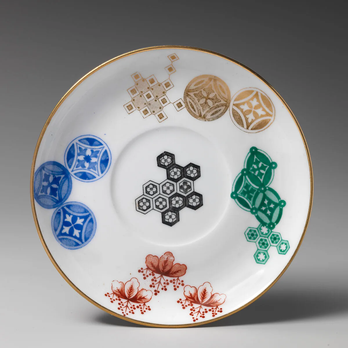 Saucer — Worcester factory