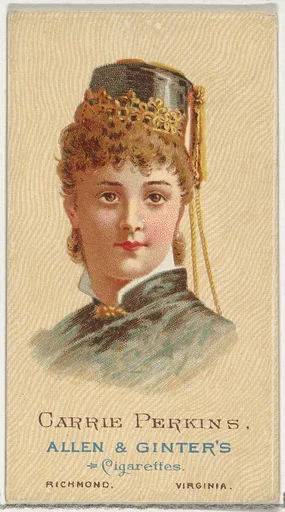 Carrie Perkins, from World's Beauties, Series 2 (N27) for Allen & Ginter Cigarettes