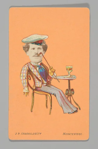 [Photo Collage: Man Sitting at Cocktail Table]
