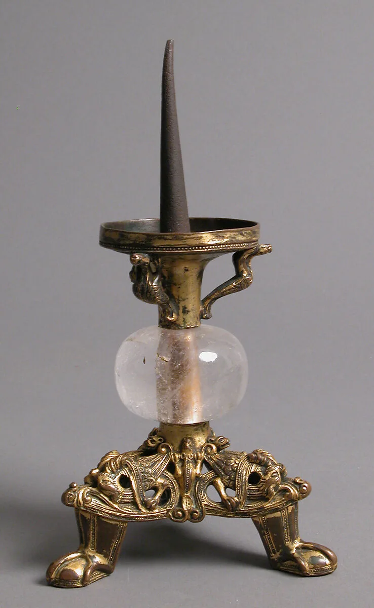 Pricket Candlestick with Fantastic Creatures — Unknown