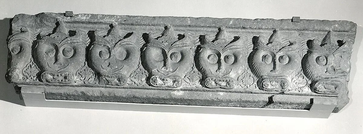 Fragment of a Cornice with a Frieze of Masks — Unknown