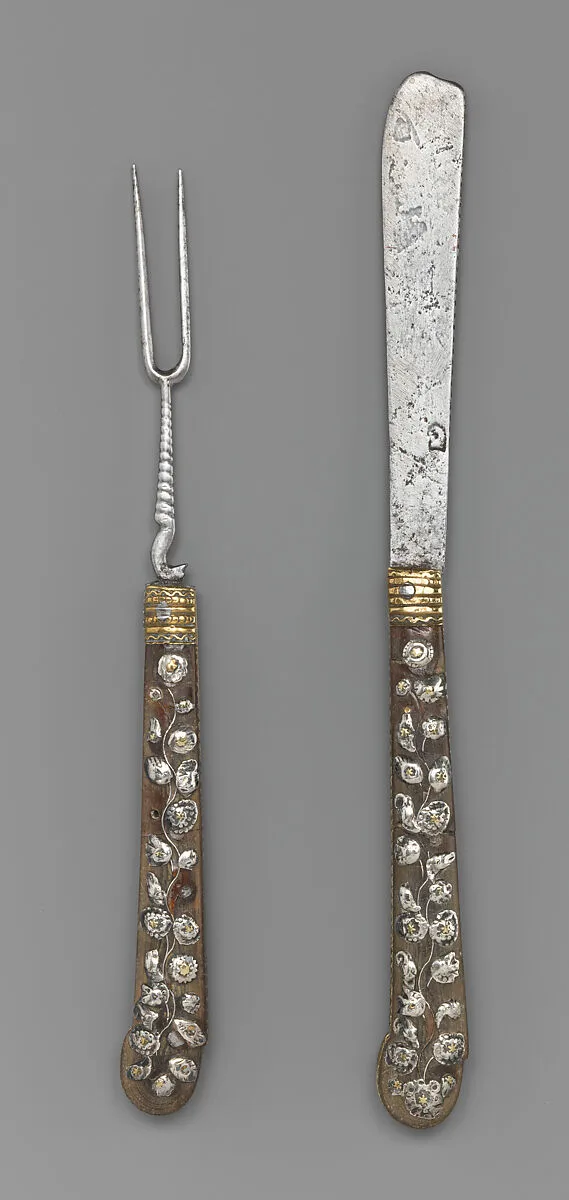 Folding knife and fork — Unknown