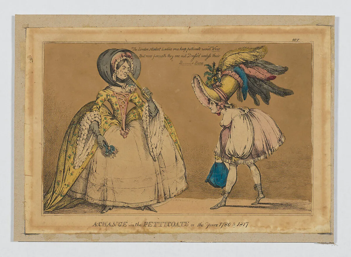 A Change in the Petticoats, or the Years 1780 &1817 — William Heath ('Paul Pry')|Thomas Tegg