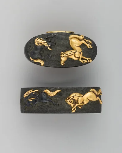 Sword-Hilt Collar and Pommel (Fuchigashira)