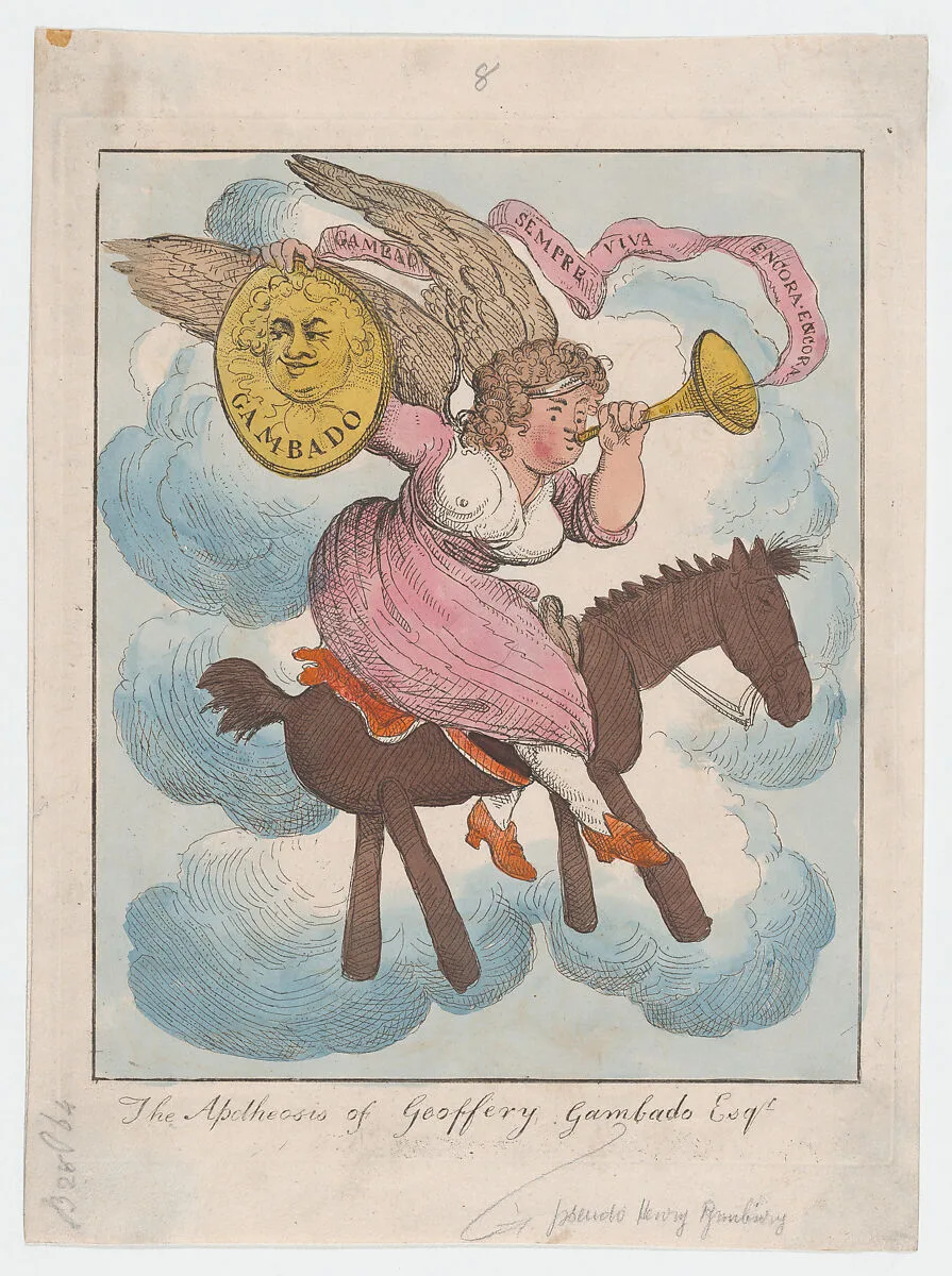 The Apotheosis of Geoffery Gambade Esqr — Thomas Tegg|Thomas Rowlandson|Henry William Bunbury|Henry William Bunbury