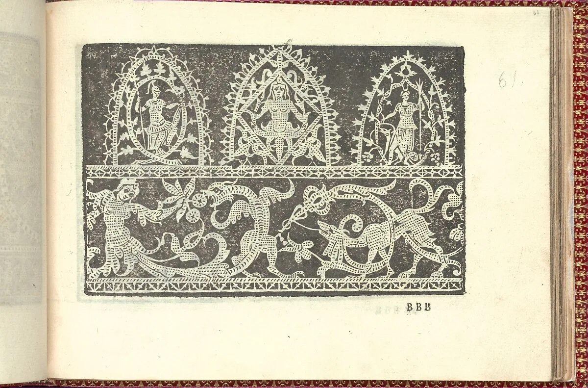 Corona delle Nobili et Virtuose Donne: Libro I-IV, page 61 (recto) — Cesare Vecellio