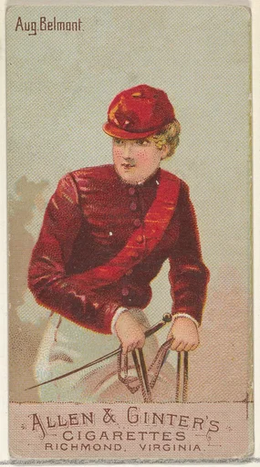 August Belmont, from the Racing Colors of the World series (N22b) for Allen & Ginter Cigarettes