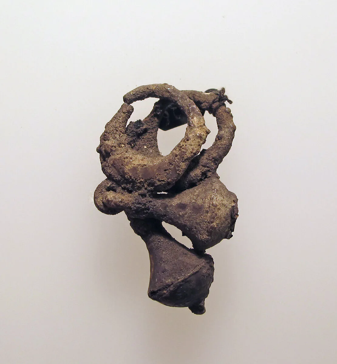 Earring with nail head pendant, 6 — Unknown